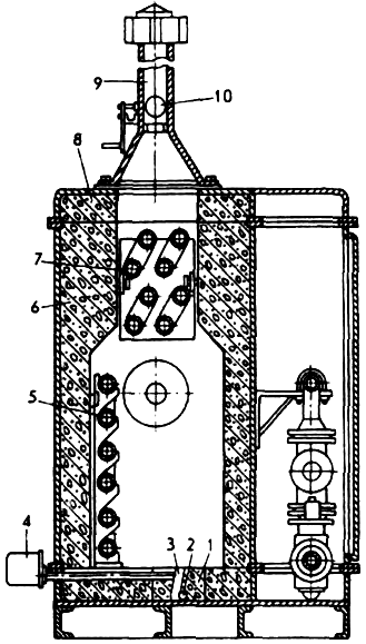 Рис схема водяного подогревателя газа пг  1